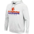 thumbnail image 2 of Men's Colosseum White Clemson Tigers Lantern Pullover Hoodie, 2 of 3