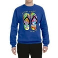 thumbnail image 2 of Wild Bobby, If I Can't Wear My Flip Flops I'm Not Going Colorful Sandals Streetwear Unisex Crewneck Graphic Sweatshirt, Royal, 3XL, 2 of 3