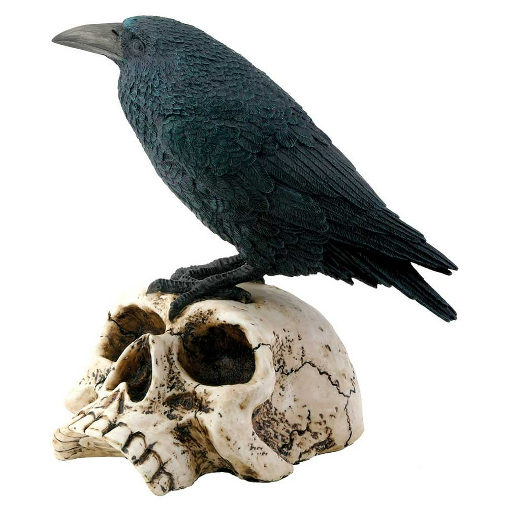 resin raven statue