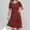 A24 Wine, variant on Xdegoge Summer Linen Dresses for Women 2025 Short Sleeve Casual T Shirt Dress Crewneck Pleated Front Loose Beach Flowy Midi Dresses Maternity Plus Size Comfy Sundressof s Last
