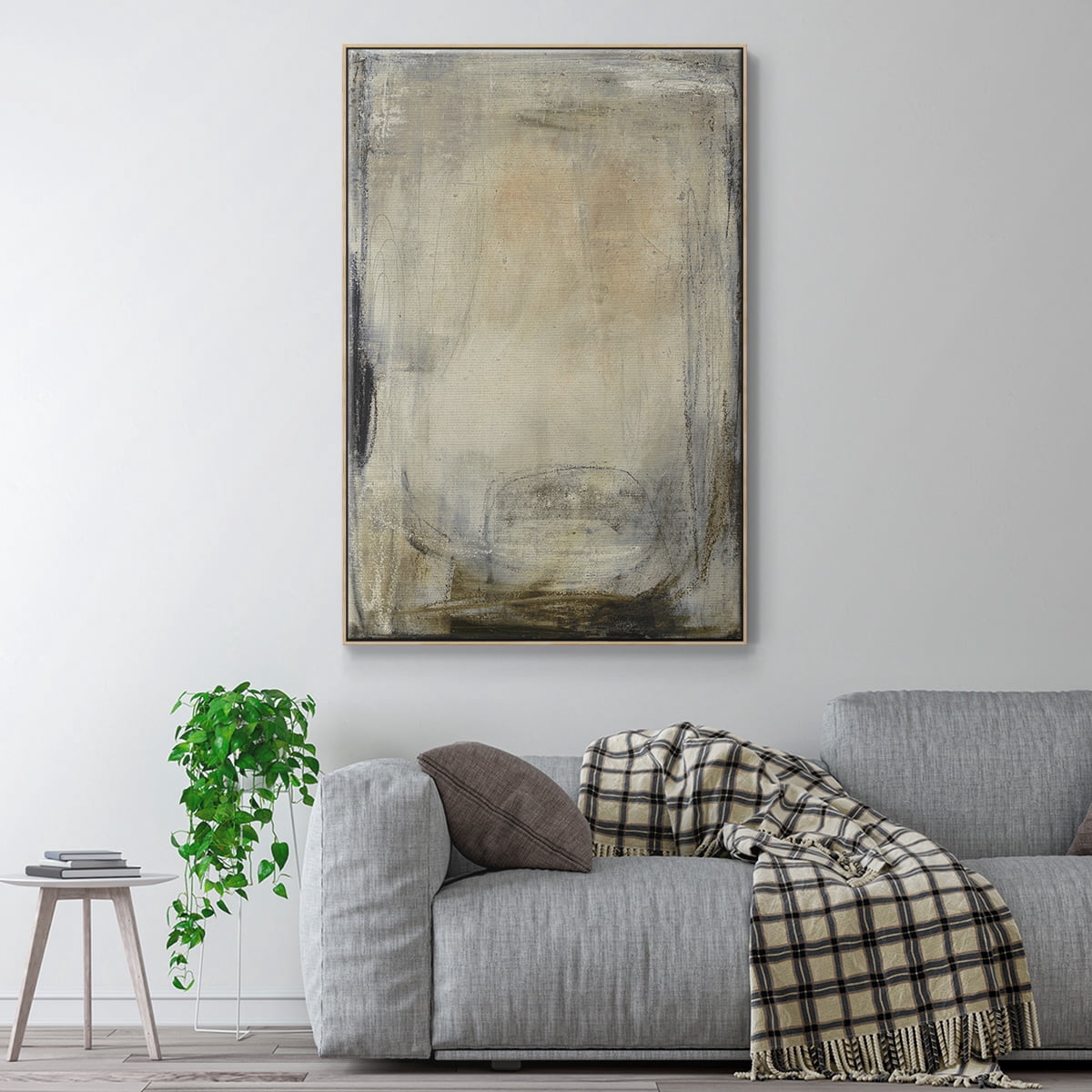 This is the Picture Framed Premium Gallery Wrapped Canvas - Ready to Hang - 27 x 41 - Natural Wood Floating Frame