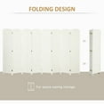 thumbnail image 7 of GVN Privacy Panels Decorative Privacy Fence,Folding Room Divider Screen 8 Panel 5.6' Tall Privacy Screen Freestanding Room Partition, White, 7 of 7