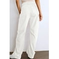 thumbnail image 2 of Women's White High Waist Straight Leg Cargo Pants with Pockets | [ZhiHiMeRi] | 10, 2 of 12