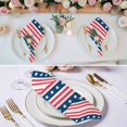 thumbnail image 3 of 4th of July Cloth Napkins, Independence Day Patriotic Red Blue Striped Washable and Reusable Dinner Napkins Set of 6, Table Napkin for Kitchen Party Birthday Wedding Hotel Housewarming 20"x20", 3 of 9