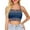 Blue, variant on BYHONG Women's Lace Crop Tank Top Solid Color Summer Blouse Sleeveless Womens Tops Casual Streetwear Vest Army Green L