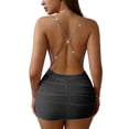 thumbnail image 6 of Gamivast Club Outfits for Women Mini Bodycon Dress Chain Strap Sleeveless Party Dress Ruched Cocktail Y2K Streetwear Night Out Dresses, 6 of 6