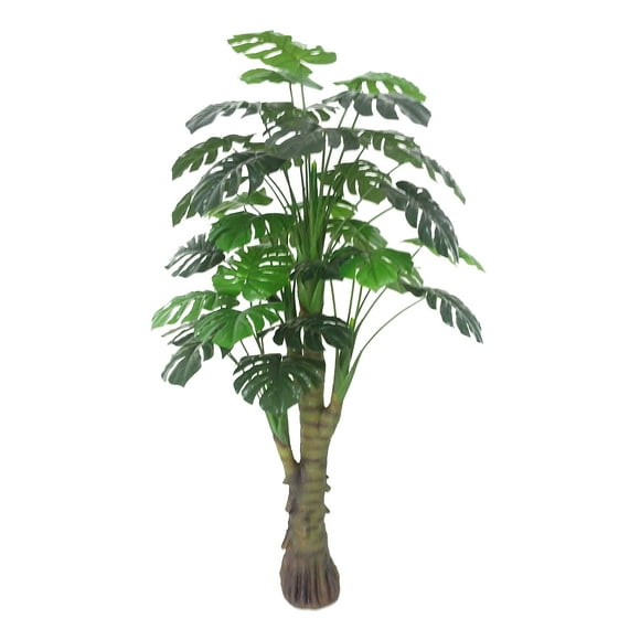 AMERIQUE 5.3 Magnifique et Unique Palmier Monstera Plante Artificielle, Racine Décorative, 35 Feuilles, Toucher Réaliste Technologie, avec Protection UV, Vert