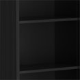 thumbnail image 2 of Pemberly Row Solid Wood 72 inch x 26 inch Transitional 5 Shelf Bookcase in Black, 2 of 8