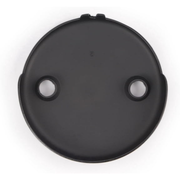 SUPPLYGIANT Overflow Faceplate for Tub 2 Hole Bathtub Faceplate with Matching Screws, Universal Fit, Matte Black Finish