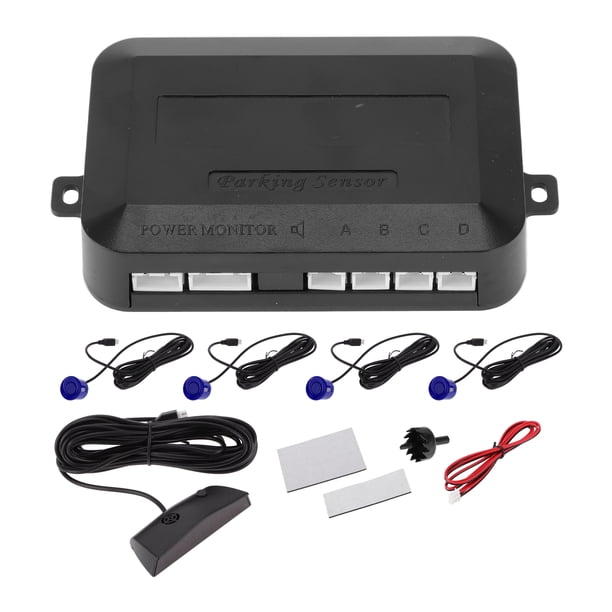 Sistema de radar de reversa universal para automóvil, sensores de estacionamiento de reversa, detección de distancia, 4 sensores de estacionamiento, alarma y recordatorio