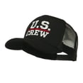 thumbnail image 2 of US Crew Embroidered Mesh back Cap - Black OSFM, 2 of 5