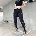 thumbnail image 4 of Pantalones casuales joggers de mujer con cordón para acampar ANGGREK Otros, 4 of 8