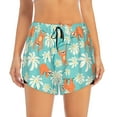 thumbnail image 2 of Fotbe Cute Sloth on Floral Tree Womens High Waist Running Shorts Athletic Workout Quick Dry Shorts for Women with Pockets Gym Yoga Summer Shorts-Large, 2 of 9