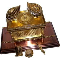The Ark Of The Covenant Gold Plated with Ark Contents replica ( Aaron Rod, Tablets and Manna )