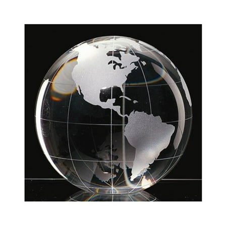 Badash Crystal Clear 3in Globe Paperweight
