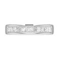 thumbnail image 3 of 3/4 Carat Diamond Wedding Band Ring in 10K White Gold (Ring Size 8.25), 3 of 4