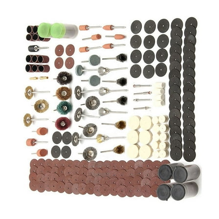 TAILTOSS 340Pcs Metal Rotary Tool Accessory Grinding Sanding Polishing 7.9x5.5x1.6in