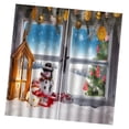 thumbnail image 3 of Cortinas navideñas impermeables de 100x140 cm con diseño de muñeco de nieve (2 paneles) #B B, 3 of 9
