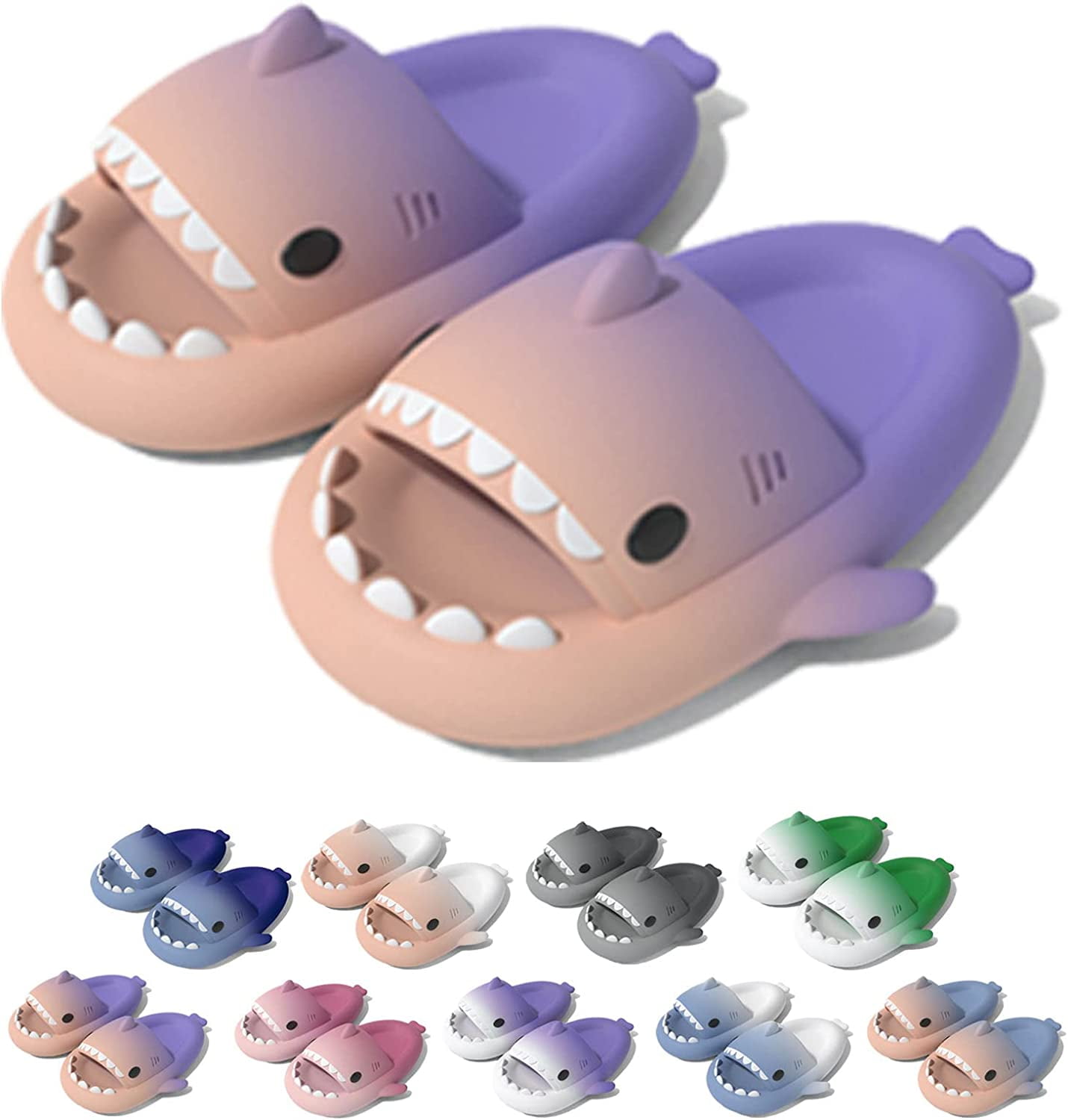 Shark Slippers, Cloud Shark Slides, Cloud Sharks Cartoon Couple Home Non-slip Beach Slippers 