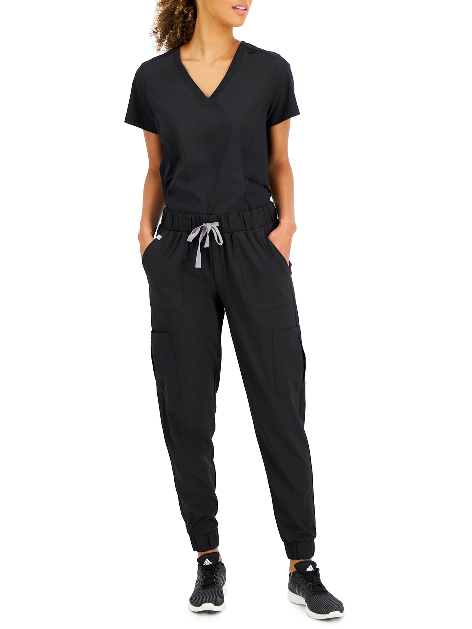 Hanes ComfortFit V Neck Rib Scrub Top (Women's)