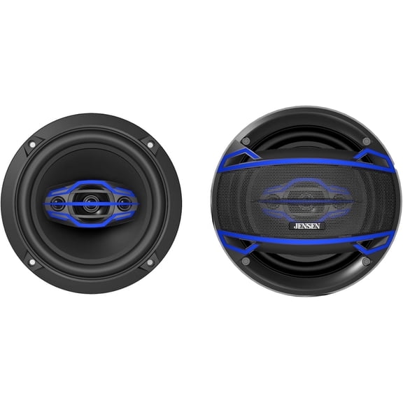 Jensen JS6504 6.5" 4-Way Car Speakers Pair | 160W Peak | 40W RMS | Black