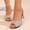 Pink, variant on Summer Women Plus Size Round Toe Open Toe Sparkling Glitter Breathable Thin Stiletto Heels Comfort formal Party Daily High Heel Shoes Silver 8.5(41)