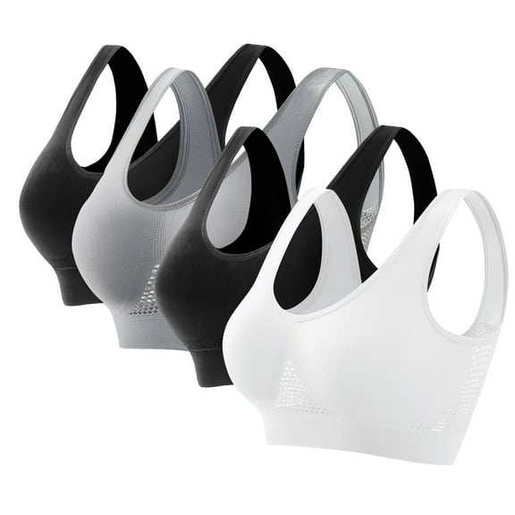 OSFVNOXV Sports Bras for Women Plus Size 4Xl Workout Bra Soft Breathable Lightly Lined Padded Quick Dry Athletic Yoga Bras First Mothers Day Gift for New Mom ,S-5XL