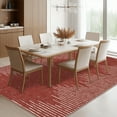 thumbnail image 2 of HOMERRY Washable Indoor Carpet Geometric Border Striped Area Rug for Living Room, Red 8' x 10', 2 of 5