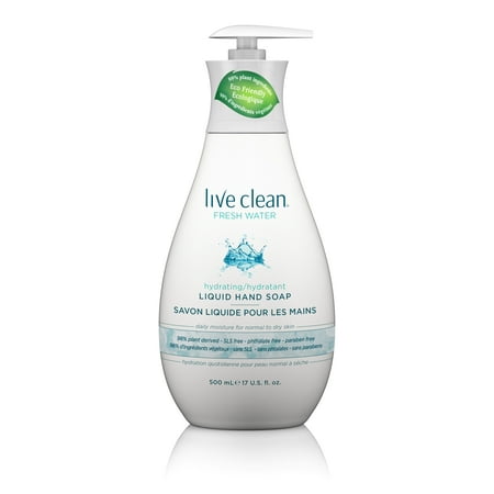 Live Clean Hydrating Liquid Hand Soap, Fresh Water, 17