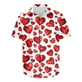 thumbnail image 5 of T-Shirt for Men's Valentine’s Day Love Printed Short Sleeved Lapel Shirt,Soft Casual Men's Tee Multicolor, 5 of 5