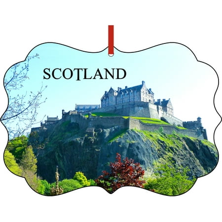 Chester Uk Christmas Christmas Ornaments Travel UK Scotland Edinburgh Castle Typography Ornament Christmas Décor ()