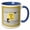 Blue/White, variant on 3drose, Image of Grad Congrats, Class of 2023, Tassel Worth Hassel, Yellow, 11oz Two-tone Yellow Mug