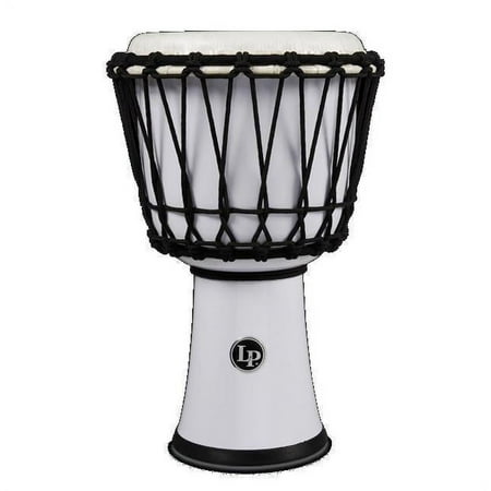 LP World Rope-Tuned Circle Djembe, 7 in. White