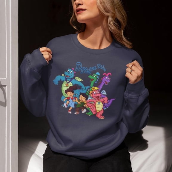 Dragon Tales Crewneck Sweatshirt 1999 Nostalgic Character Shirt