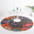 thumbnail image 1 of Unique Loom 3127514 8 x 8 ft. Granna Aurora Round Rug, Gray, 1 of 1