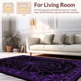 thumbnail image 2 of ODIKA 6'x9' Machine Washable Non-Slip Area Rug, Artistic Halloween Inspired Lattice Style High Traffic Rug, Purple, 36616, 2 of 7