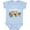 AE-Light Blue, variant on Merry Christmas Cute Sloth with Santa Hat and Lights Boys or Girls Baby Bodysuit
