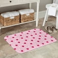 thumbnail image 7 of Fuzoiu Strawberry And Heart Print Door Mat Outdoor Indoor Welcome Mats, Front Doormat,Flannel Non Slip Durable Entrance Rugs for Front Door, Inside Outside Entry, Porch, Resist Dirt,16x24in, 7 of 7