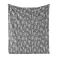 thumbnail image 1 of Forest Soft Flannel Fleece Throw Blanket, Nature Eco Pattern with Winter Woodland Deciduous Trees, Cozy Plush for Indoor and Outdoor Use, 50" x 60", Dimgray White, by Ambesonne, 1 of 6