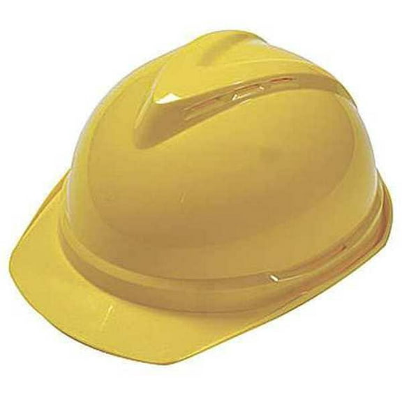 Hard Hat, V-Gard 500, Polyethylene, 6 Point Ratchet, Type 1, Class C, Yellow