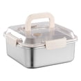 thumbnail image 1 of pdqouc Airtight 304 Stainless Steel Bread Box, DishwasherSafe Bread Storage Container for Homemade Bread with Time Recording Lid and Handle, Keeps Bread Fresh, 1 of 9