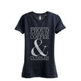 thumbnail image 1 of Thread Tank Proud Sponsor Of Coffee And Cuddles Women's Fashion Relaxed Crewneck T-Shirt Tee Heather Navy 2X-Large, 1 of 1