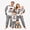 Style1:Black, variant on AceBaby Christmas Family Pajamas Matching Letter Print and Plaid Loungewear Soft Sleepwear Holiday PJs