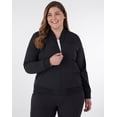 thumbnail image 6 of Hanes Womens Scrubs Bomber Scrub Jacket, Comfort Fit, Snap & Zip Pockets, Sizes XS-3XL, 6 of 11