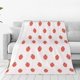 thumbnail image 1 of Fotbe Strawberry Manta de Franela Acolchonada con Estampado, Súper Suave y Esponjosa, Extra Grande para Sofá, Cama, Uso Todo el Año-40"x30", 1 of 7