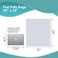 thumbnail image 3 of Clear Plastic Bags for Packaging, 20 x 24 Inches. Pack of 250 Polyethylene Flat Clear Bakery Bags with Open Top. 4 Mil Tear Resistant Clear Plastic Bags for Popcorn, Homemade Bread and Cookies, 3 of 6