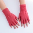 thumbnail image 2 of Opolski 1 Pair Half Finger Gloves Warm Stretchable Acrylic Fiber Comfortable Soft Fingerless Gloves for Women, 2 of 8