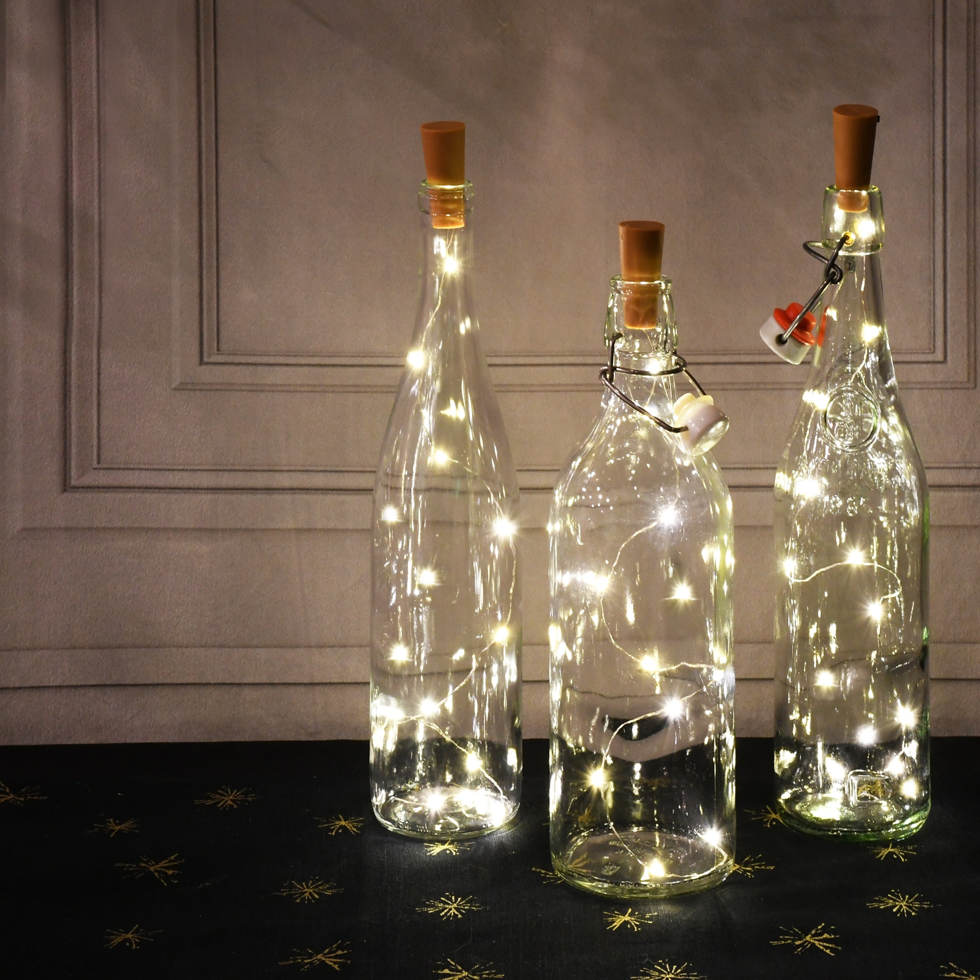 Bottle Lights with Cork 10 Pack 15 LED Flashing Cork Lights Battery Operated