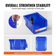 thumbnail image 4 of VEVOR Plastic Storage Bin, (5-Inch x 4-Inch x 3-Inch), Hanging Stackable Storage Organizer Bin, Blue/Red, 24-Pack, Heavy Duty Stacking Containers for Closet, Kitchen, Office, or Pantry Organization, 4 of 9