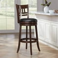 thumbnail image 6 of Pemberly Row Faux Leather Swivel Bar Stool in Dark Cherry - Set of 2, 6 of 6